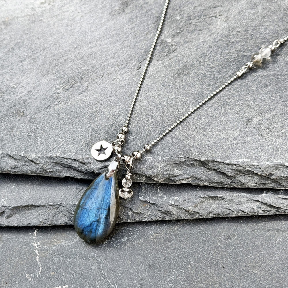 collier labradorite pour femme belle de lune