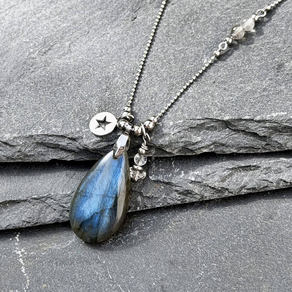 collier labradorite pour femme belle de lune