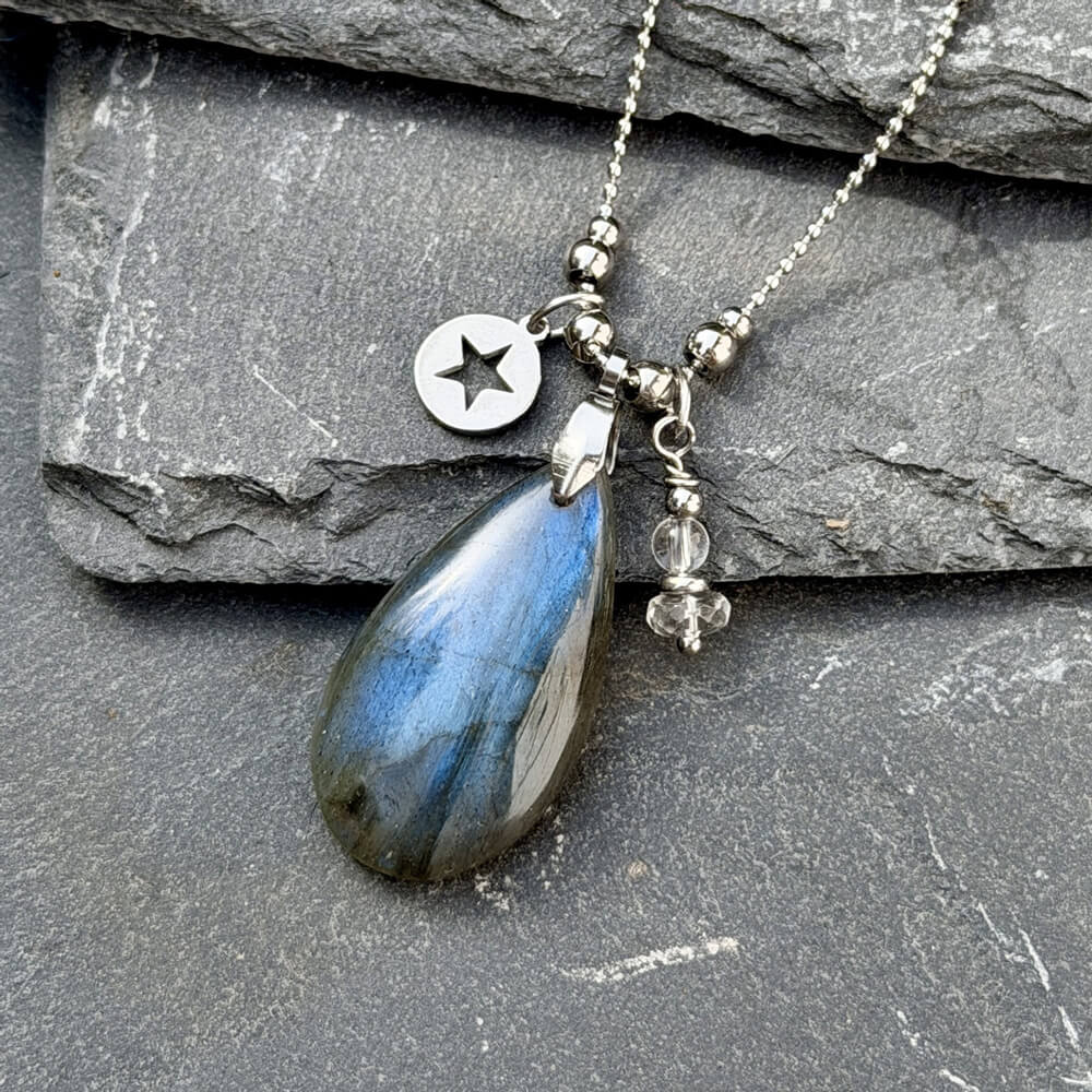 collier labradorite pour femme belle de lune