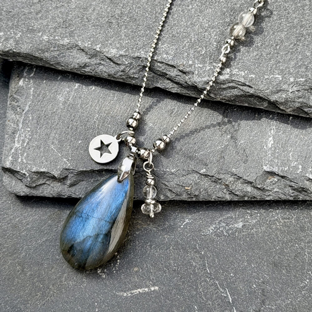 collier labradorite pour femme belle de lune