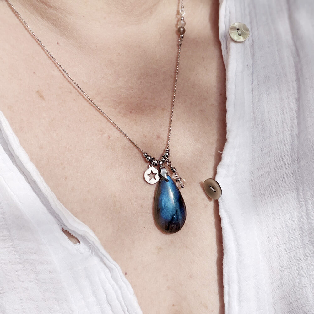 collier labradorite pour femme belle de lune