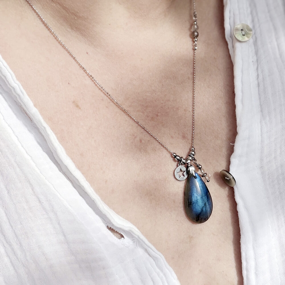 collier labradorite pour femme belle de lune