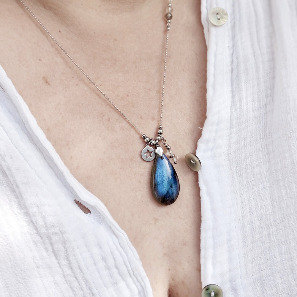 collier labradorite pour femme belle de lune
