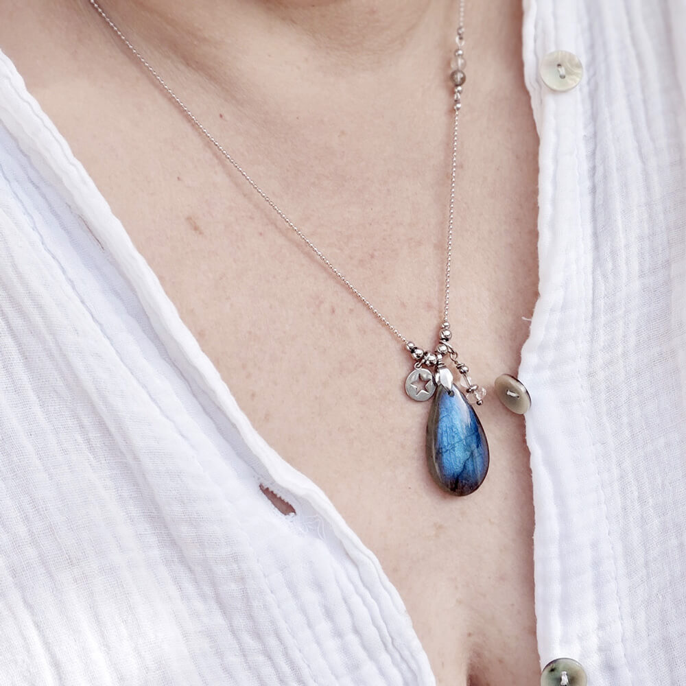 collier labradorite pour femme belle de lune