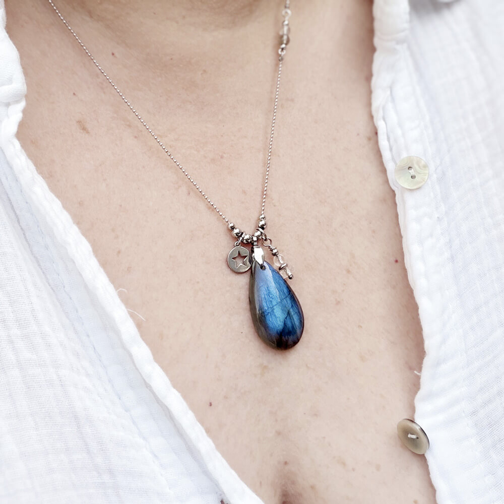 collier labradorite pour femme belle de lune