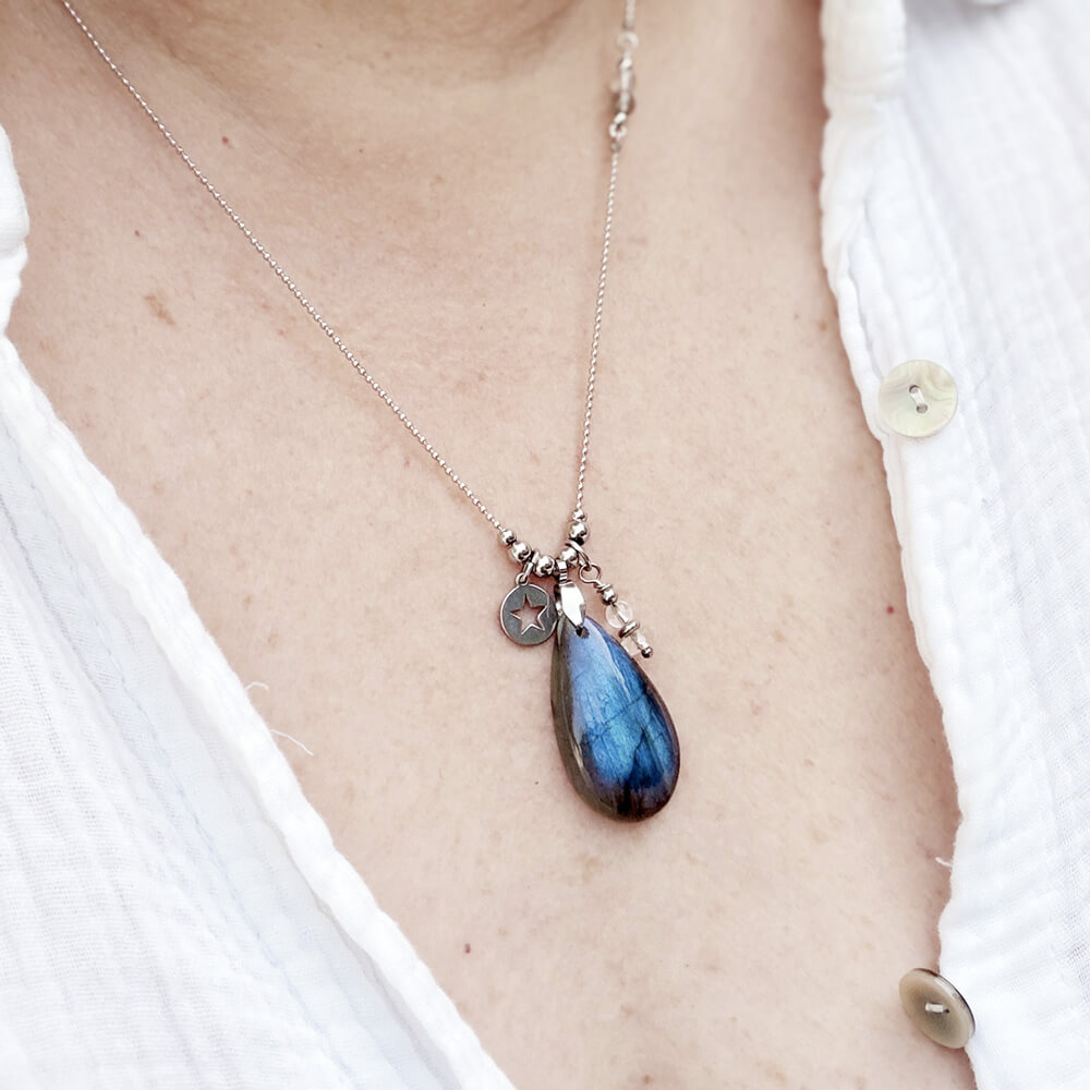 collier labradorite pour femme belle de lune