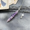 pendule-divinatoire-amethyste-cristal-roche pendule divinatoire en amethyste