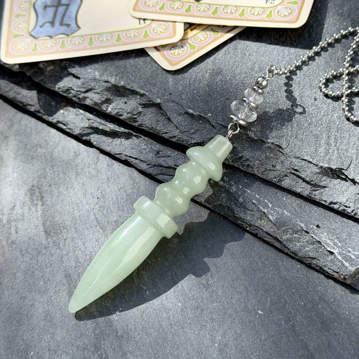 pendule divinatoire en aventurine