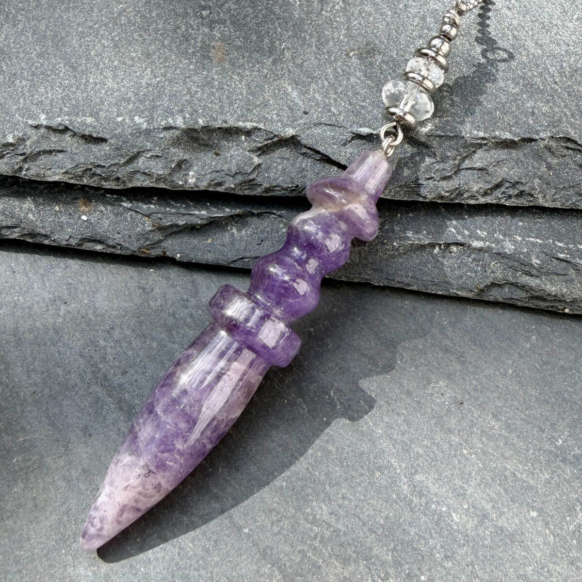 pendule divinatoire en amethyste