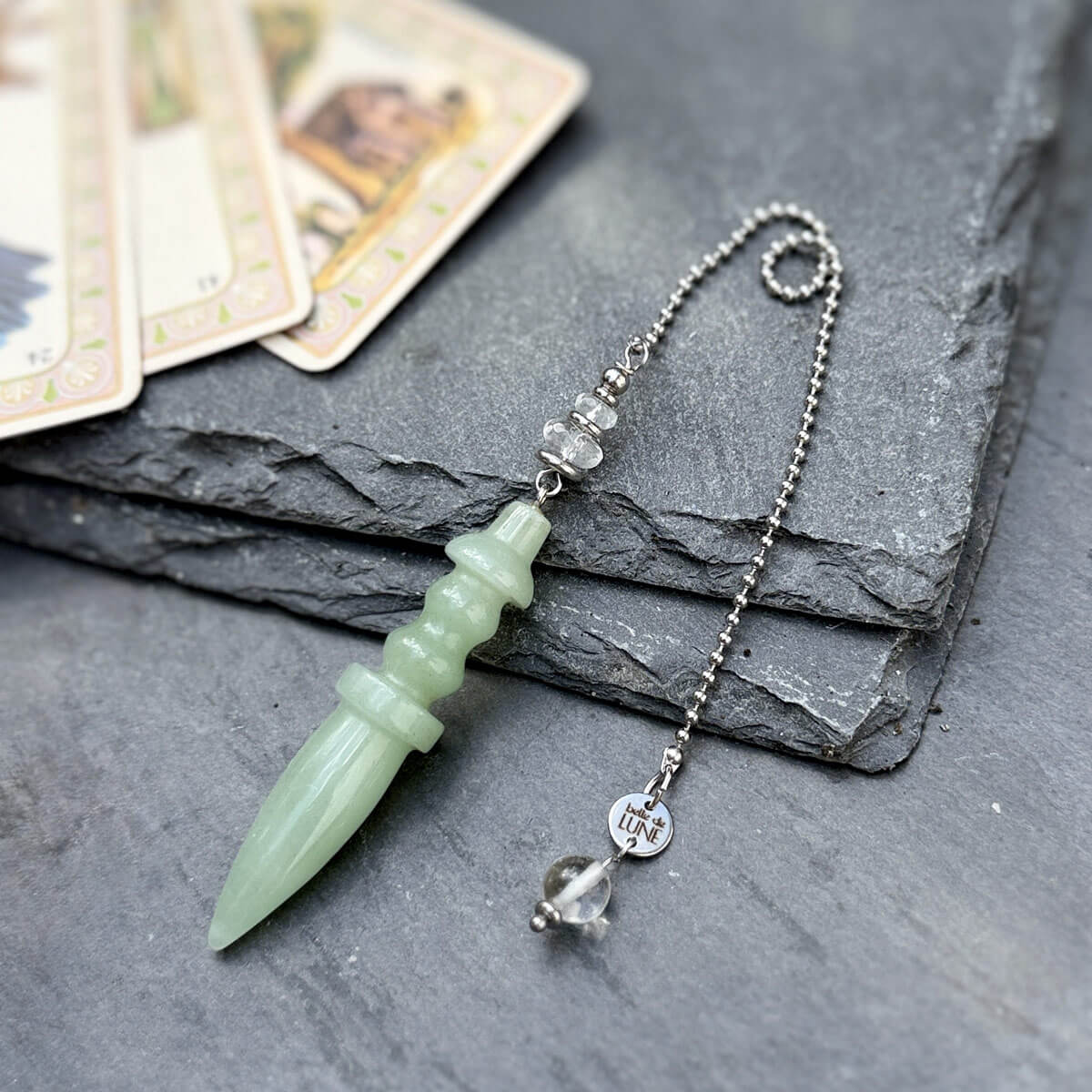 pendule divinatoire en aventurine