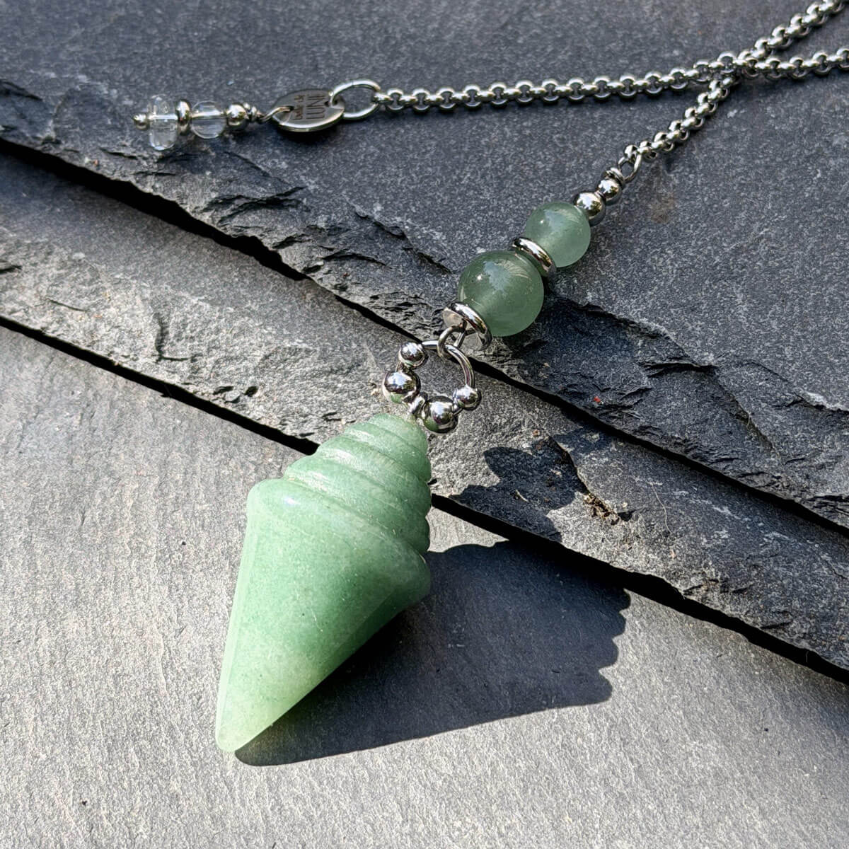 pendule divinatoire en aventurine Belle de lune