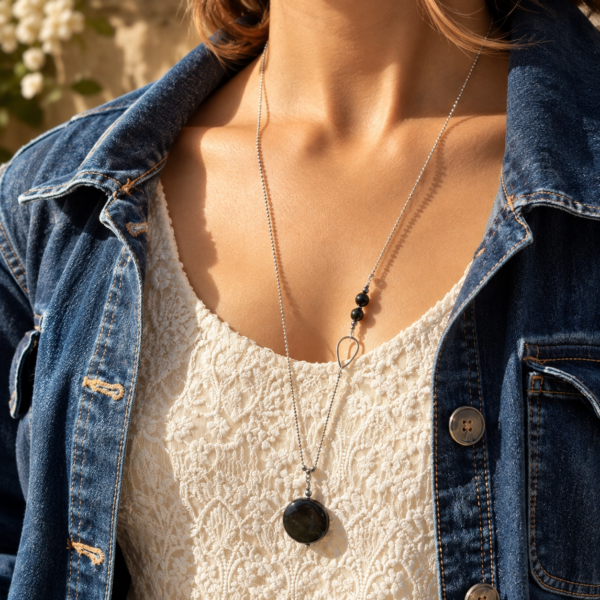 collier-obsidienne-oeil-celeste-rond-belle-de-lune Collier en obsidienne œil céleste Sara